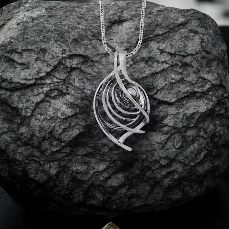 It shows man's abstract pendant.