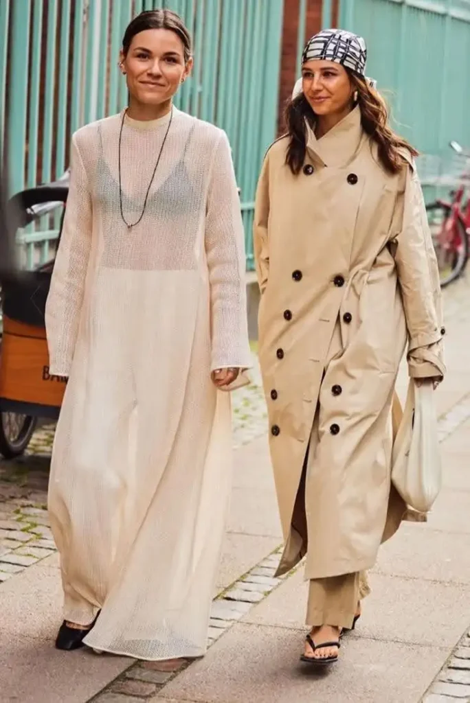two womans are showing their simple dressing like old money dresses.