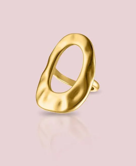 An autumn fashion ring with white background.