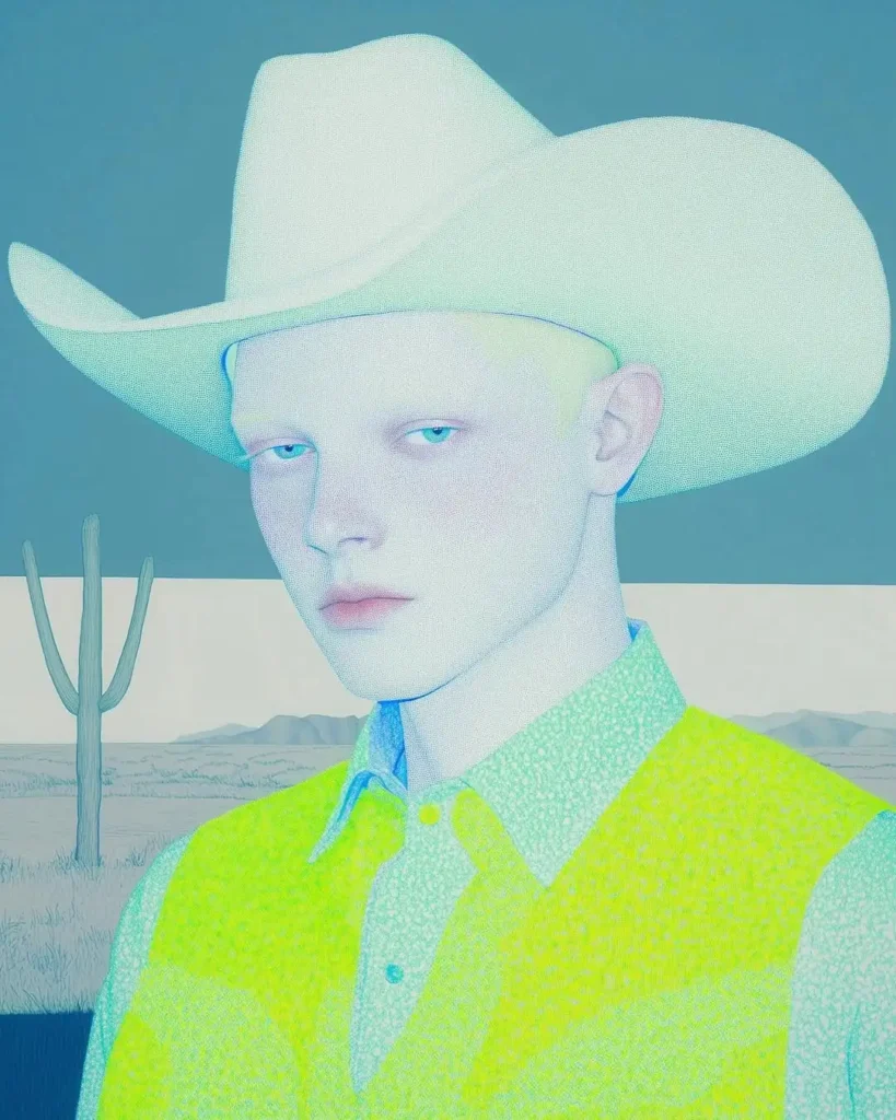 Experimental AI artwork showing multiple styles merged into one piece