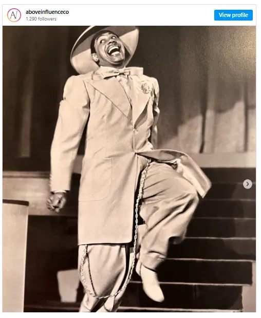 Man showing the fashion of new negro movement.