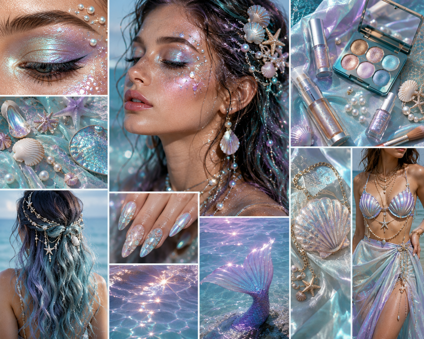 different Mermaidcore Aesthetic fashion looks