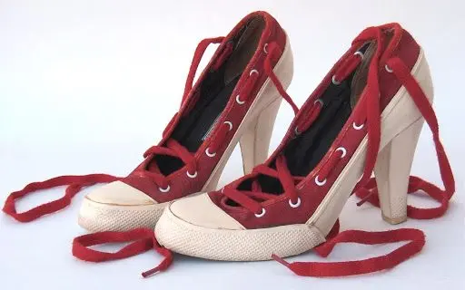 Norma Kamali high heel sneakers