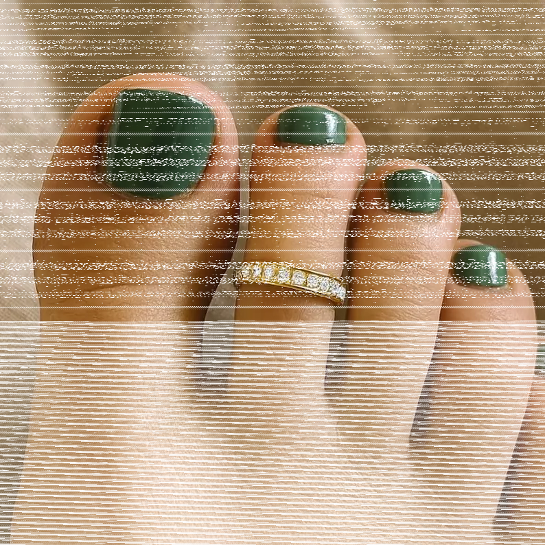 a girl with a fitted jewelry on one finger.