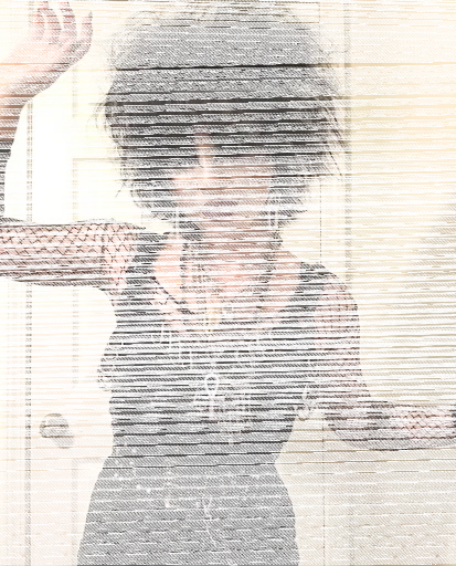 A girl in full trad goth style outfit