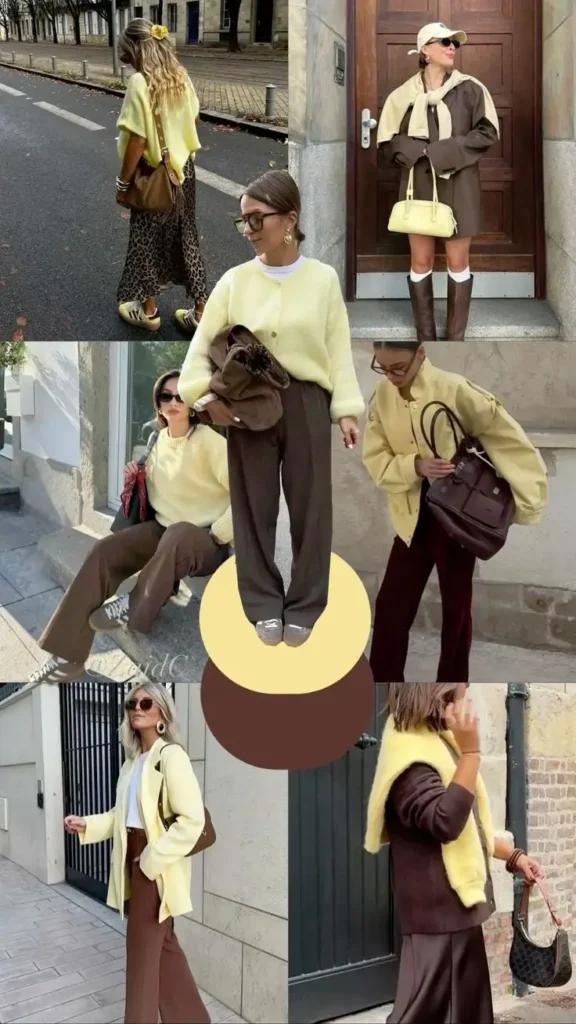 different girls with Butter Yellow Sweaters and trendy fall 2025 winter 2026 dresses