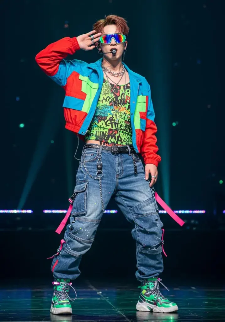 a korean actor in cyber y2k men look