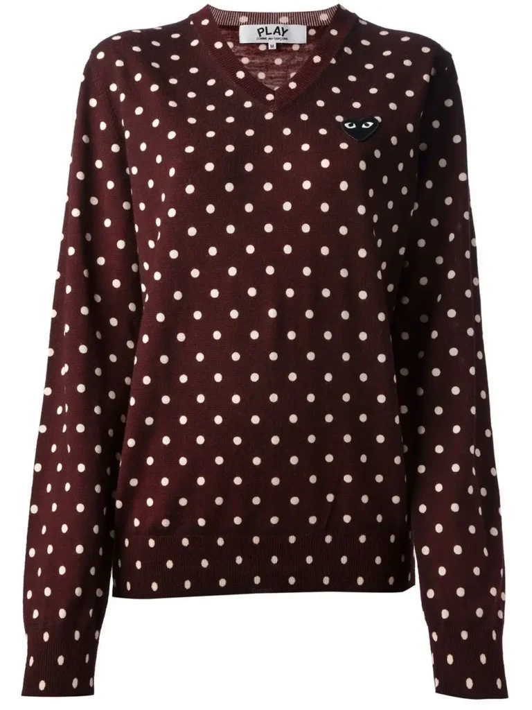 a winter polka dot shirt
