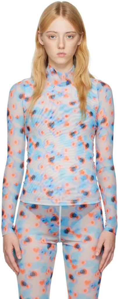 a girl with trendy warm polka dot shirt and pant