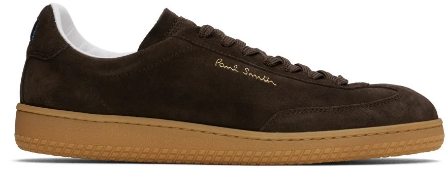 Brown Suede sneakers on flat surface