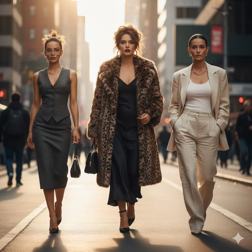 3 girls in different Office Siren fashion looks