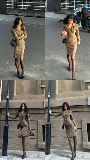 4 girls with different office style looks