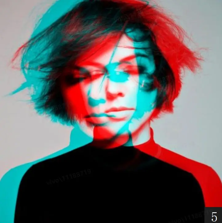 a girl in pure glitch art image