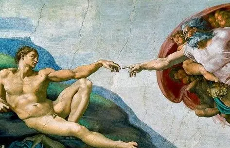 The Creation Of Adam painting By Michelangelo