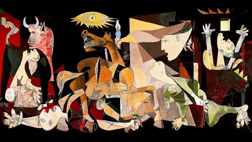 Guernica By Pablo Picasso artwork with hidden image