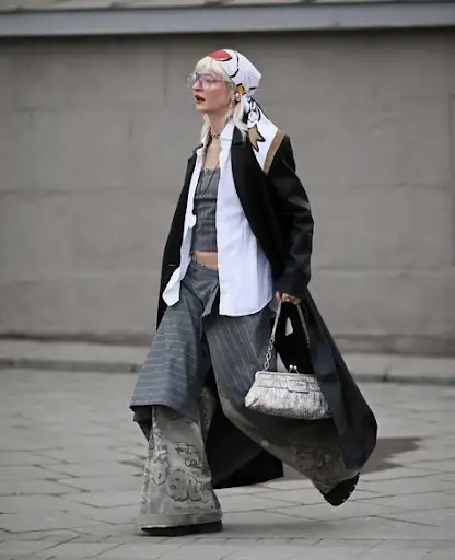 a boy in Douyin High-Fashion Streetwear style dress