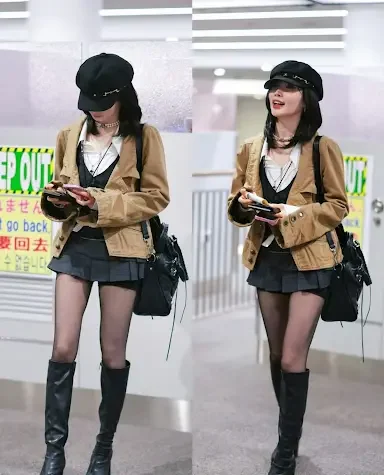 a girl in a stylish suit