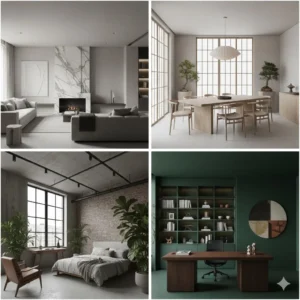 4 different trending modern interior design of 2026