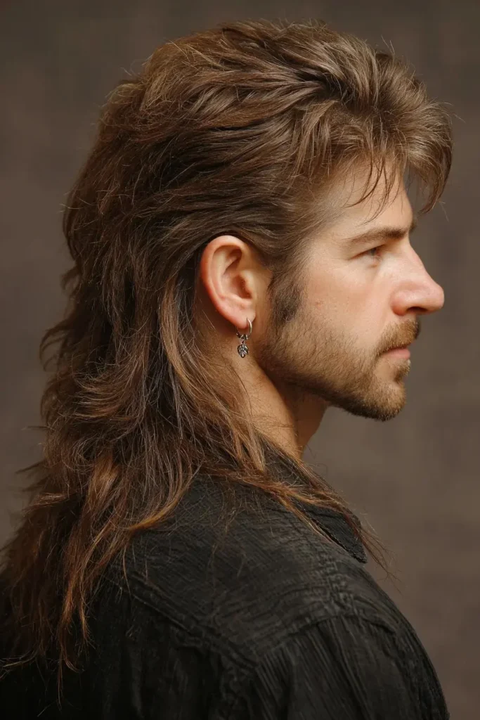 a boy with long mullet 80 style mullet haircut