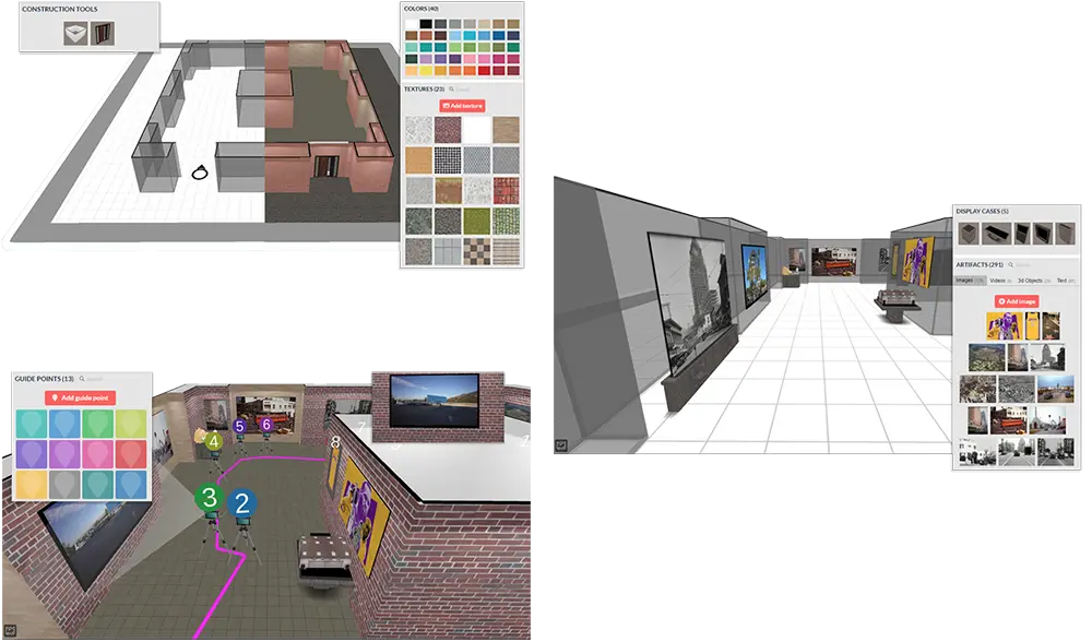 3D Immersive digital Gallery look