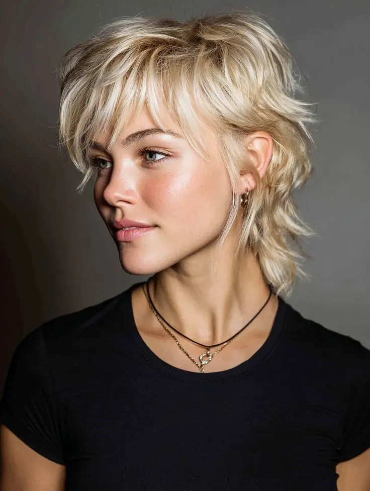 a girl pixie mullet haircut