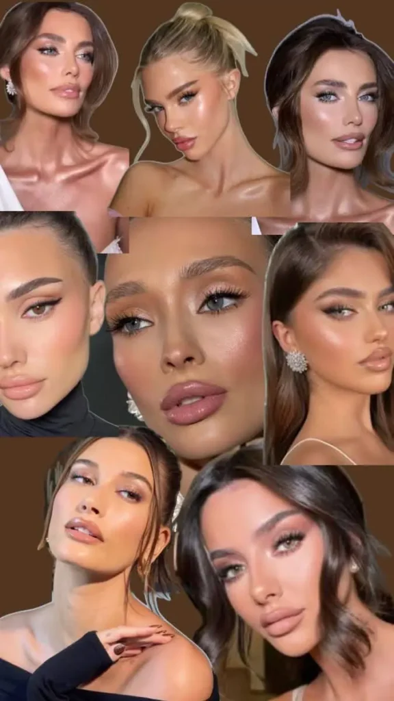 soft Glamoratti Aesthetic makeup look on diferent girls faces