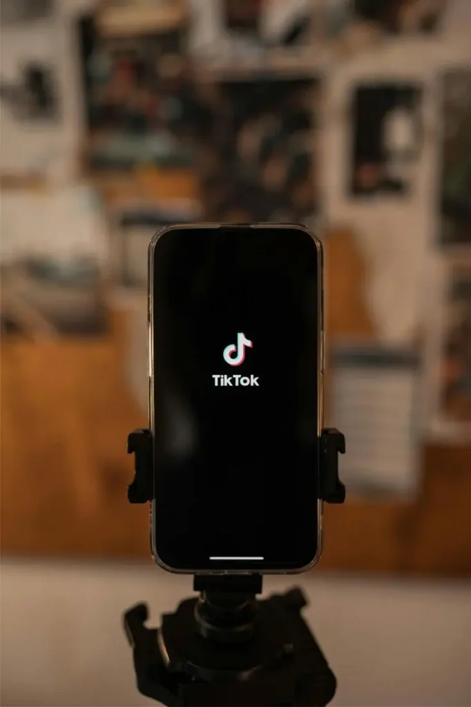 a phone showing tiktok app