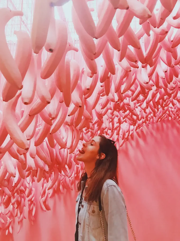 a girl standing in Sensory Exhibitions