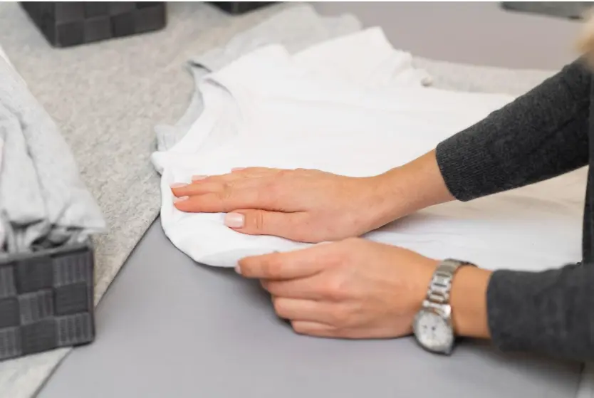 organized wardrobe and garment care concept showing neatly maintained luxury clothing