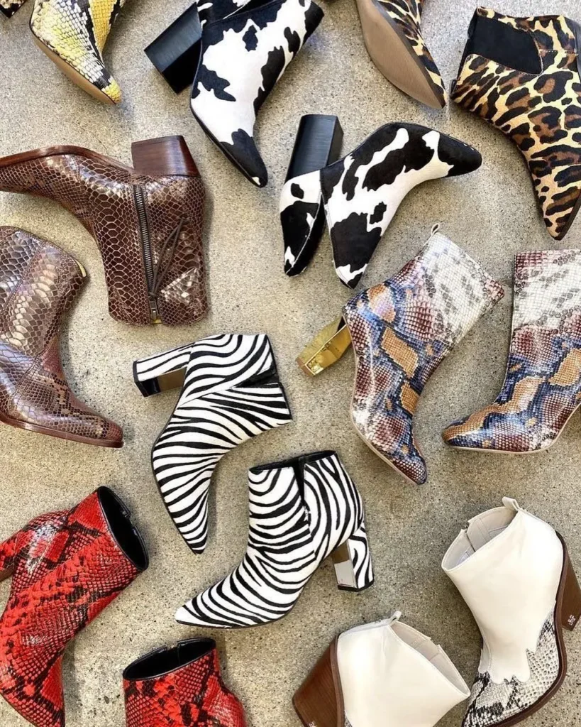 different animal print boot