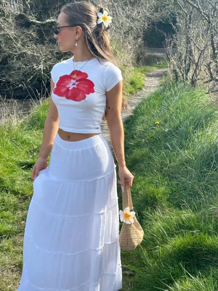 a soft girl baby tee look