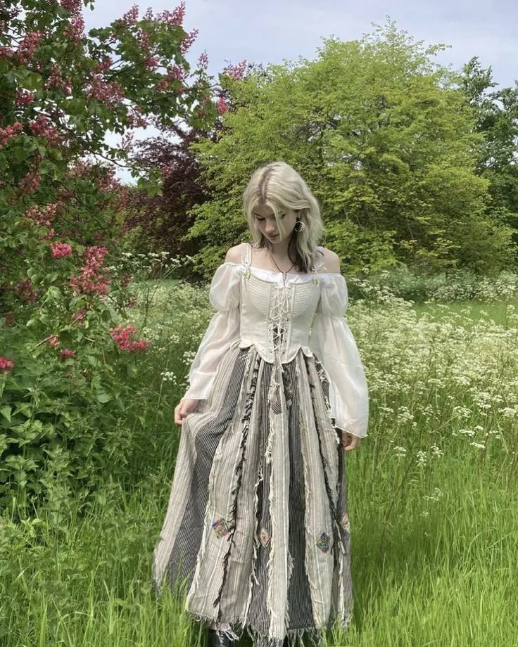 a girl wearing Cottagecore Fairycore Aesthetic