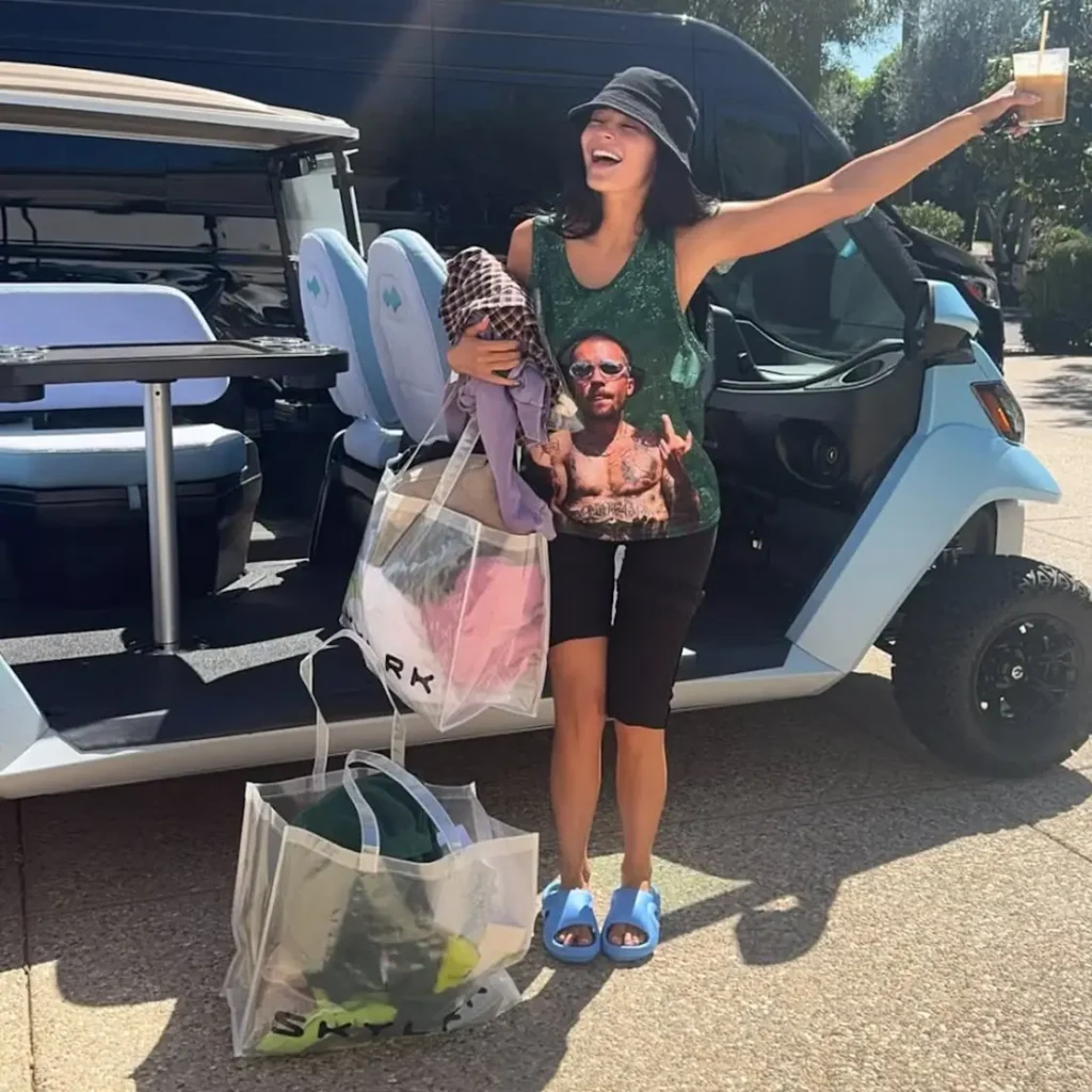 Kylie Jenner's wearing Justin Bieber Graphic Tank Style at Coachella 2026