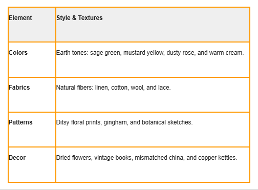 The Visual Palette of cottagecore