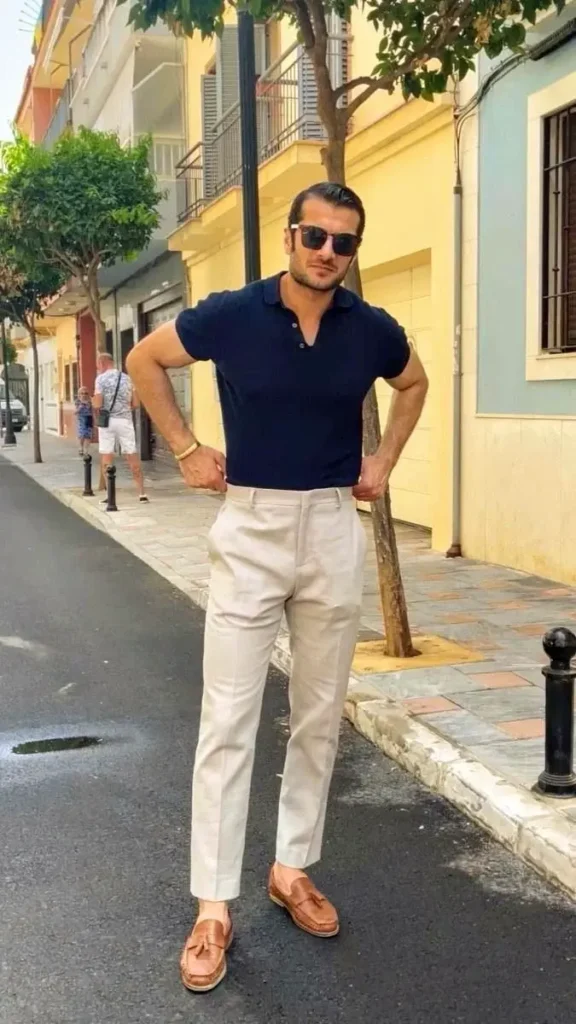 a man in calssic Parisian style European Fashion