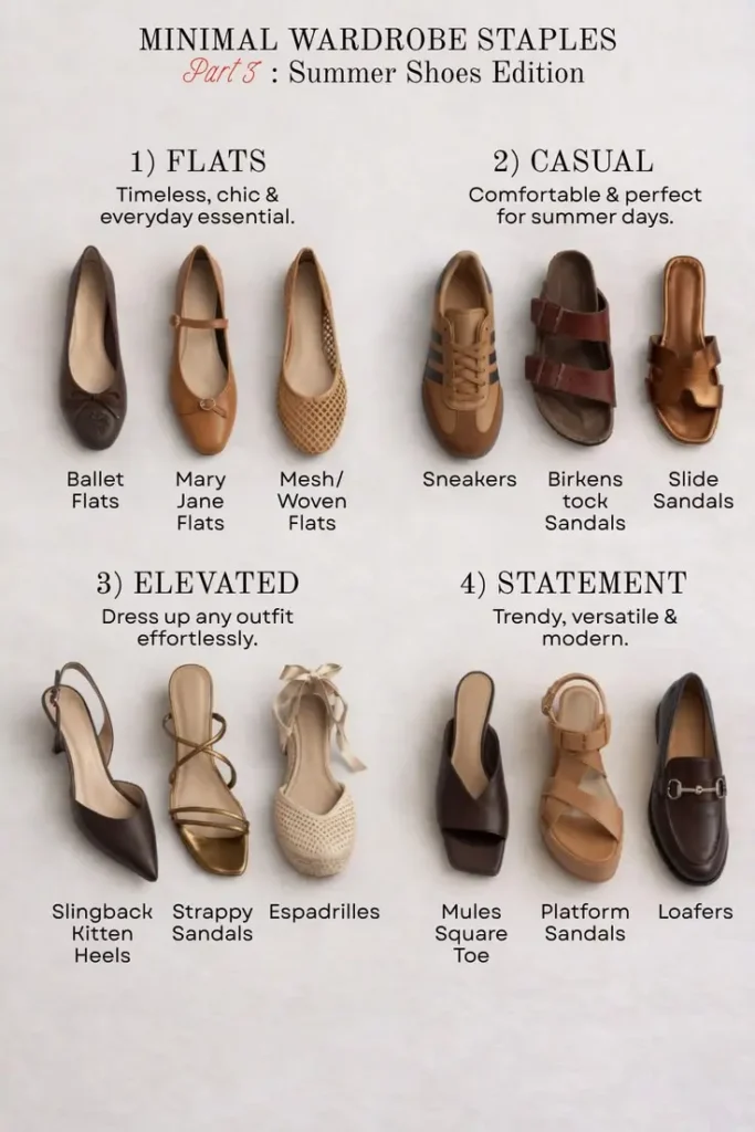 fdifferent type of footwears