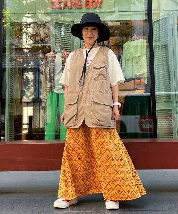 a women with Fumiku japenese brand dressing