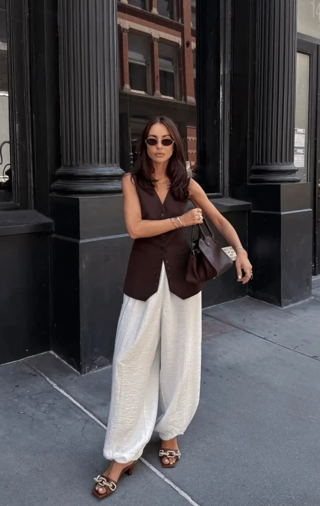 A women in Simple Luxury Style dress