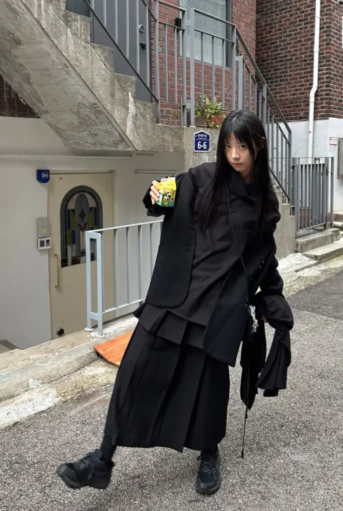a girl wearing Japanese Fashion outfit