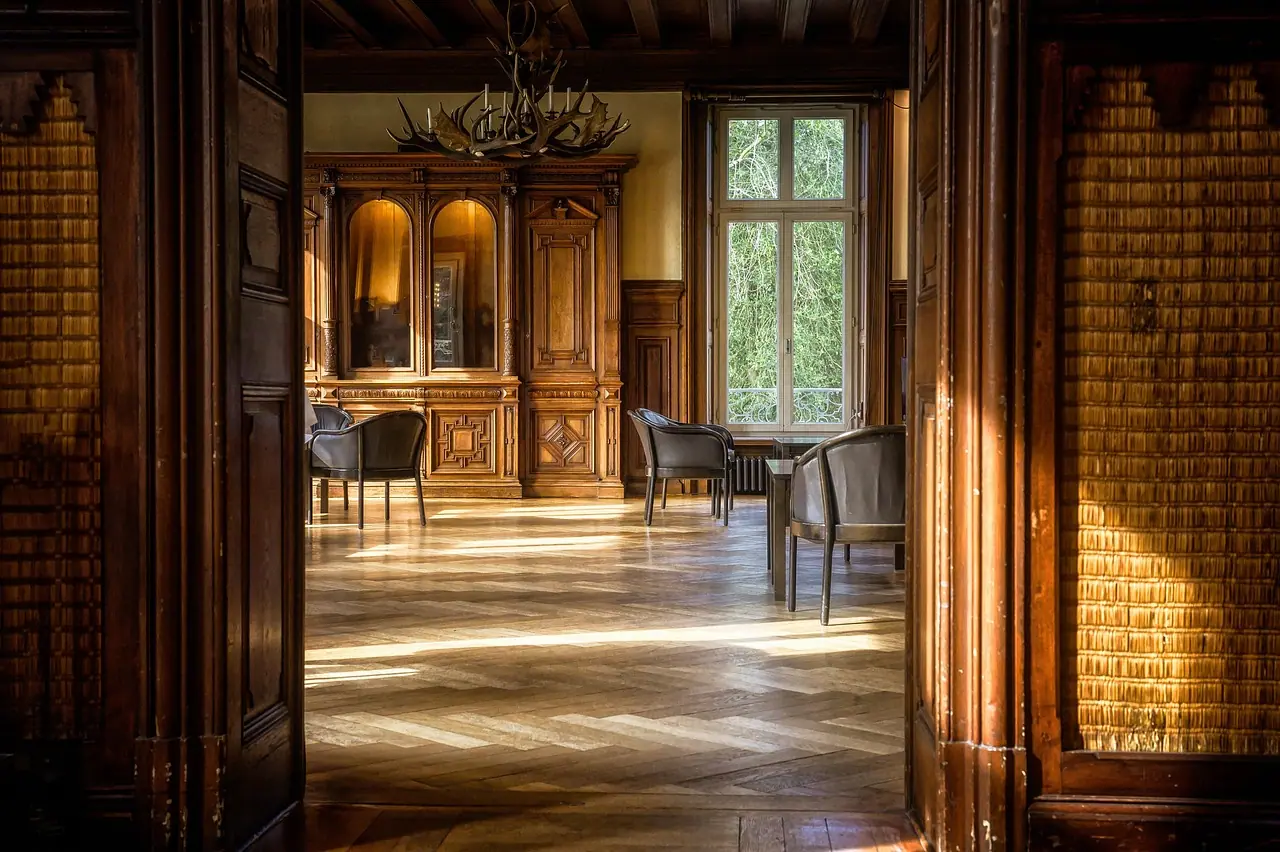 Luxury modern interior featuring responsibly sourced timber, natural wood textures, sustainable architecture, and high-end contemporary design.