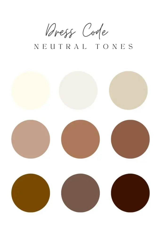 neutral color plate for minimal fashion