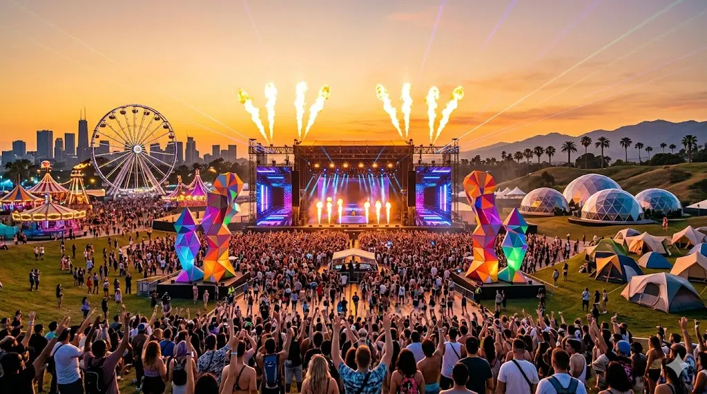 top music festivals in usa stage and crowd