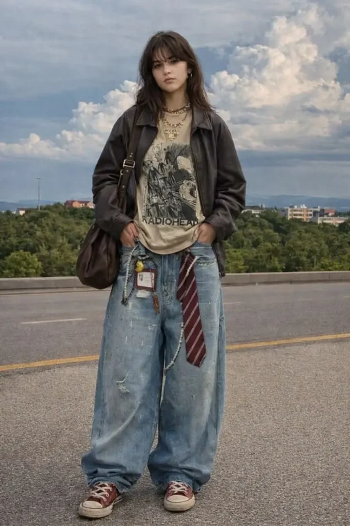 a girl in second hand dress