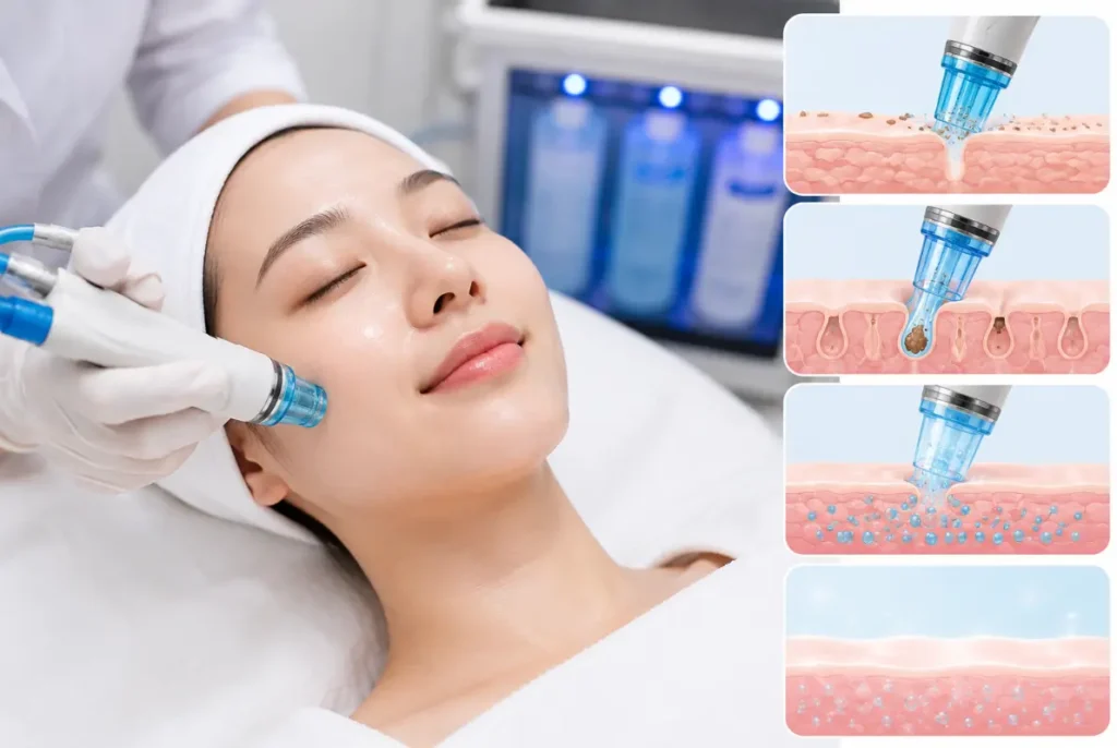 a girl taking seoul beauty treatment