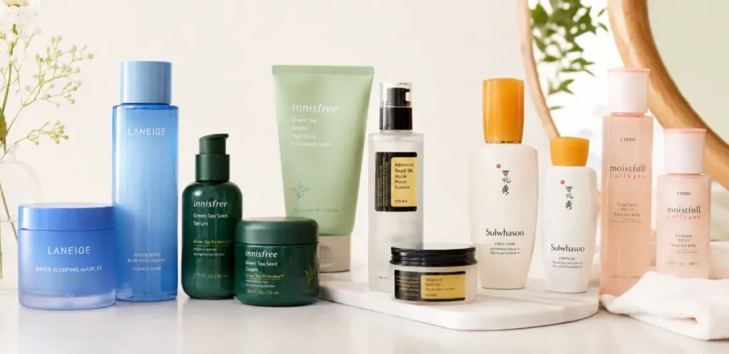 different korean skincare brands