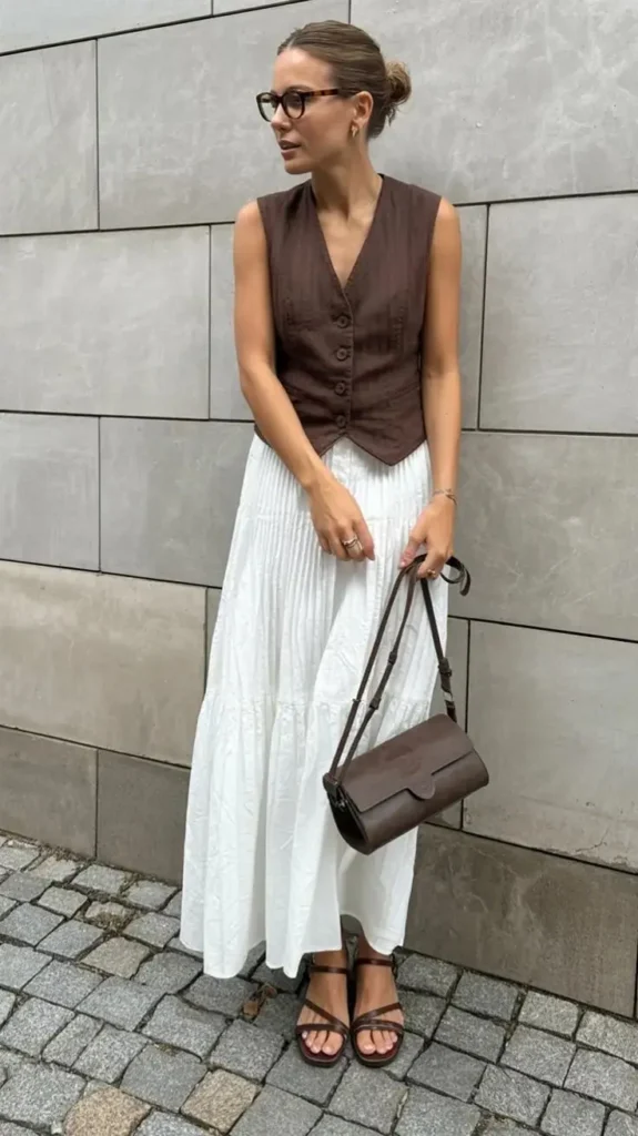 a girl wearing Simplicity fashion dress