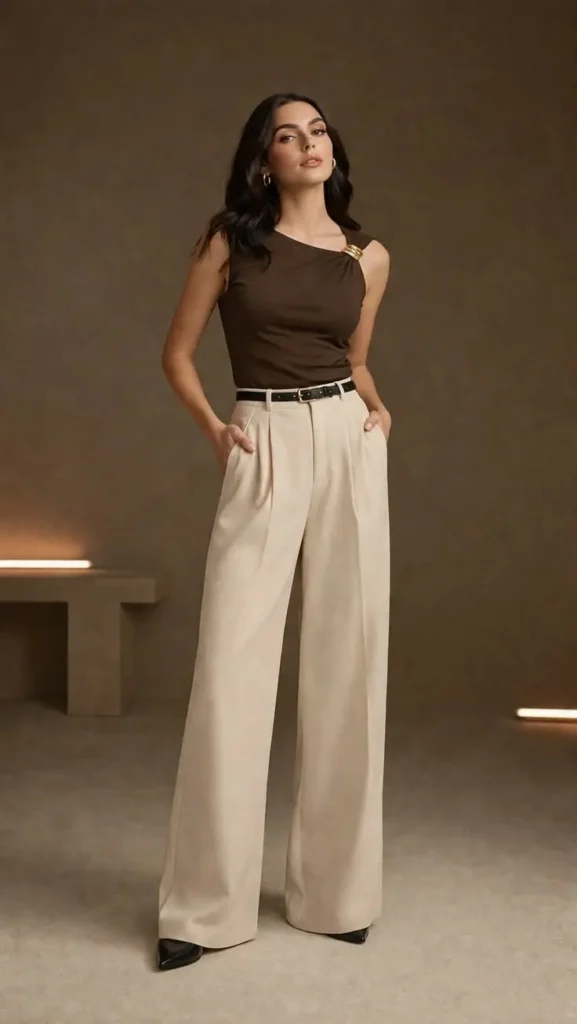 a women in quiet luxury dress