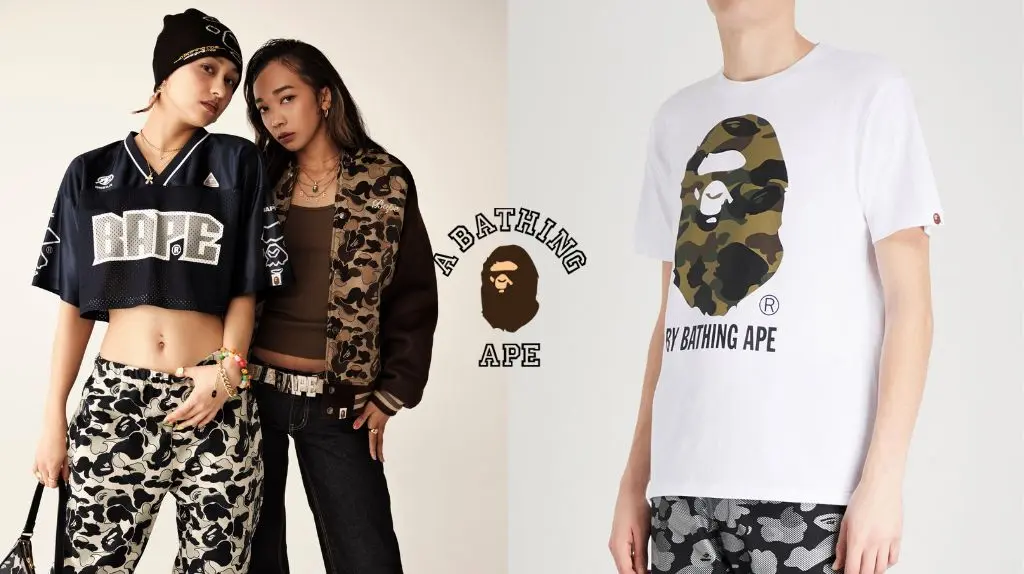 2 different dressing style of models by BAPE brand