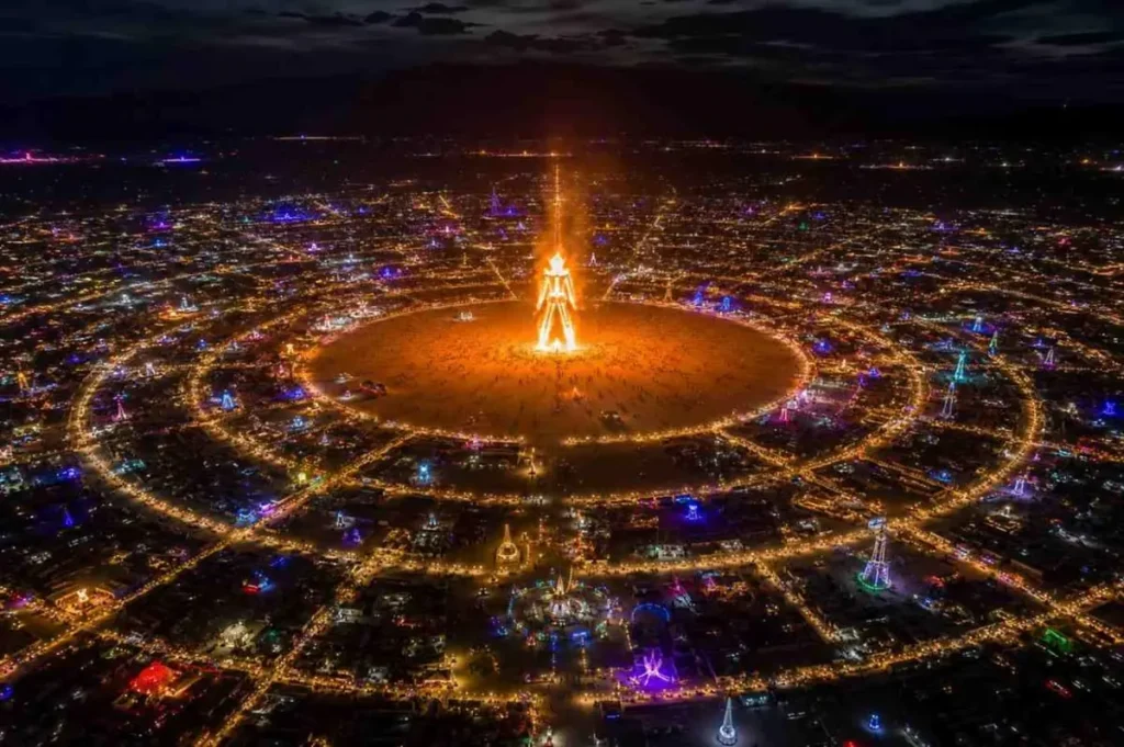 burning man festival night look