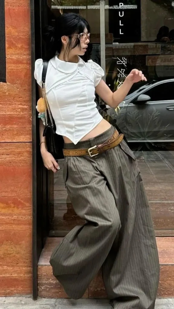 a girlweraing genderless fashion dress